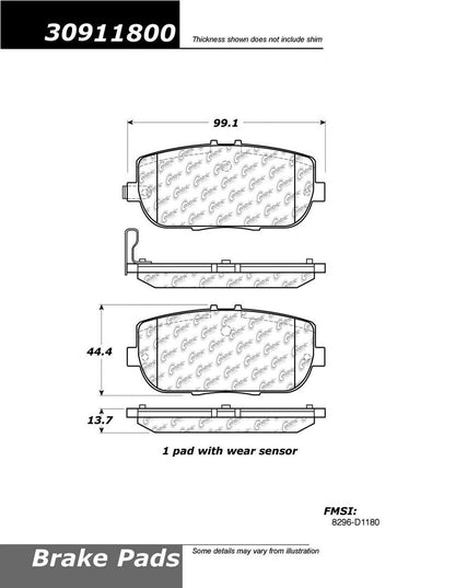 StopTech Sport Brake Pads With Shims And Hardware