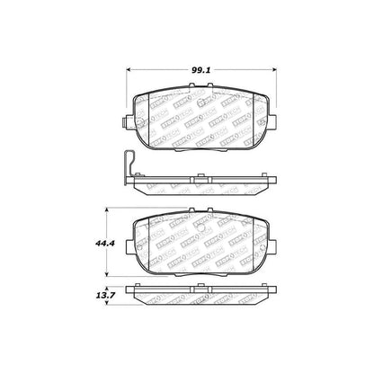 StopTech Sport Brake Pads With Shims And Hardware