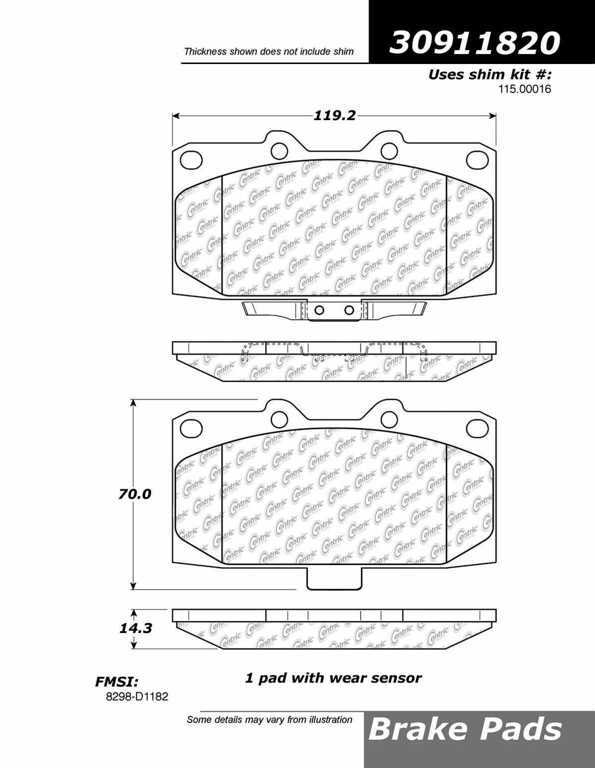 StopTech Sport Brake Pads With Shims And Hardware