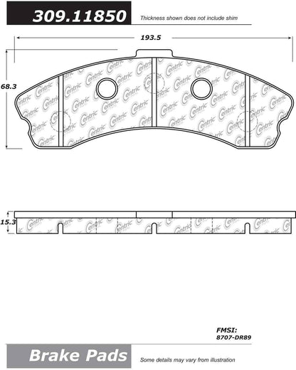 StopTech Sport Brake Pads With Shims