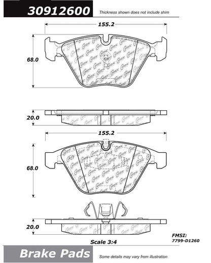 StopTech Sport Brake Pads With Shims And Hardware