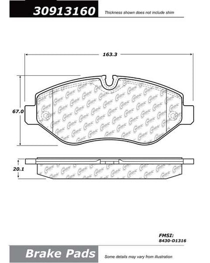 StopTech Sport Brake Pads w/Shims - Rear 309.13160
