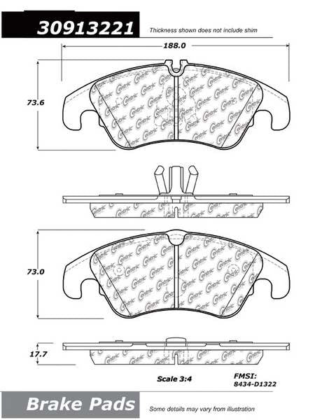 StopTech Sport Brake Pads With Shims And Hardware