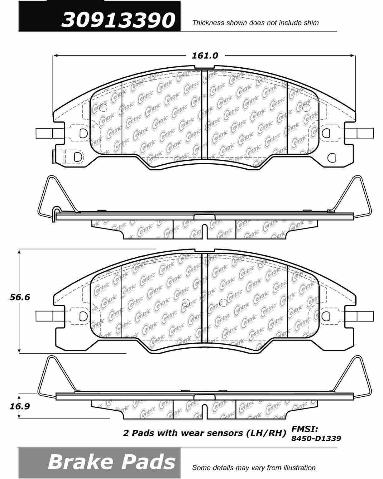 StopTech Sport Brake Pads With Shims And Hardware