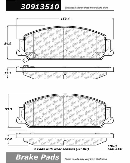StopTech Sport Brake Pads With Shims And Hardware