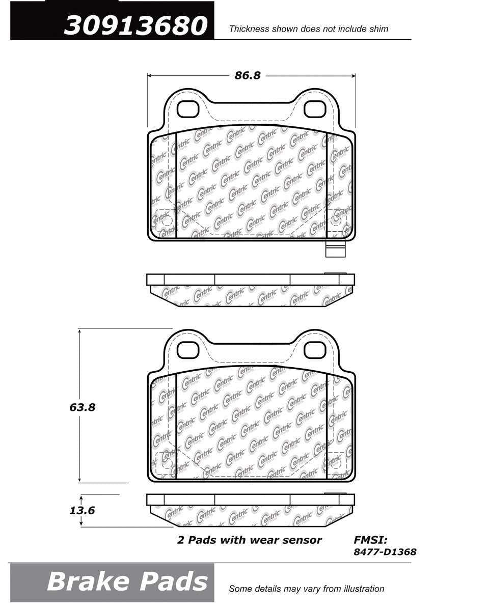 StopTech Sport Brake Pads With Shims And Hardware