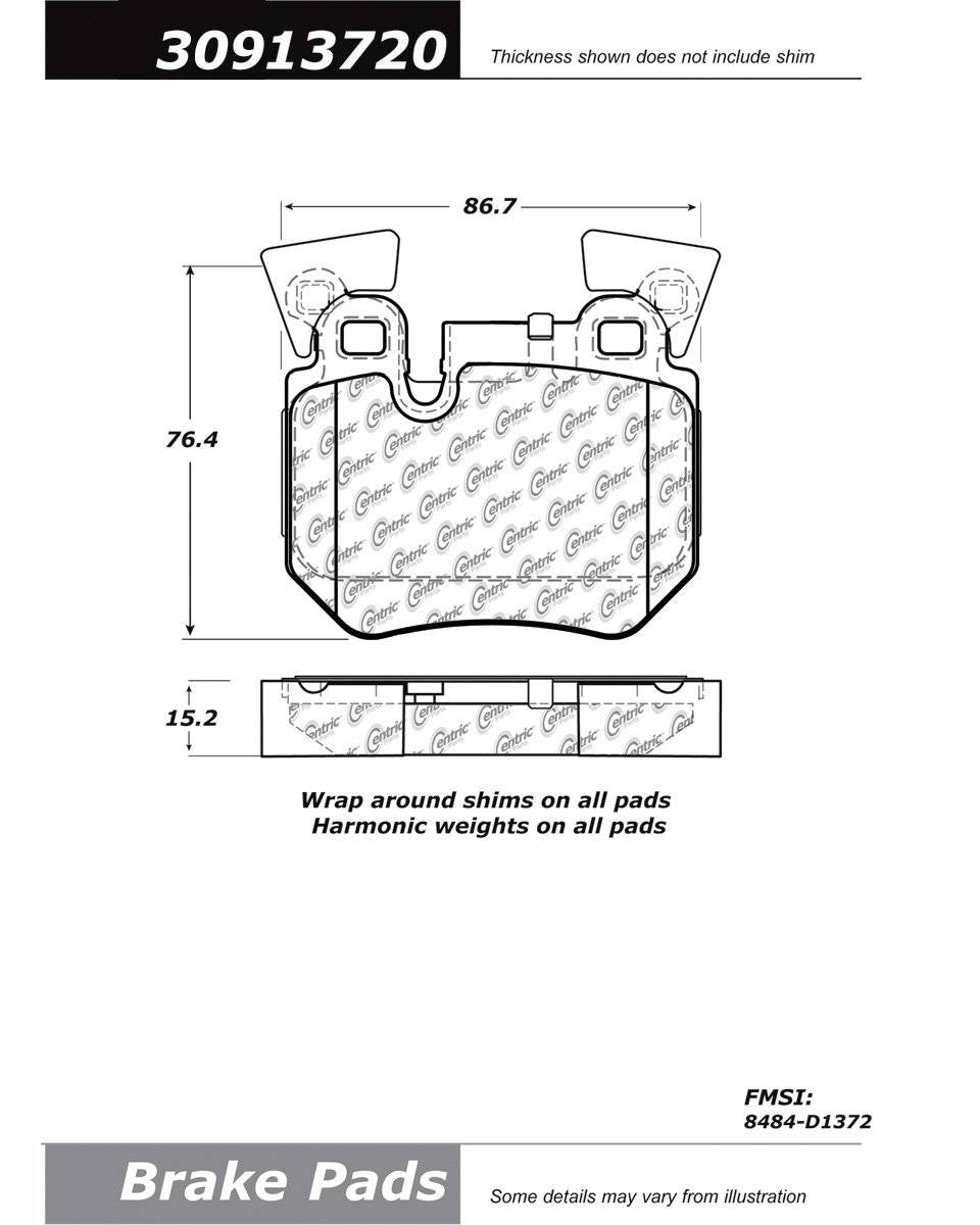 StopTech Sport Brake Pads With Shims And Hardware