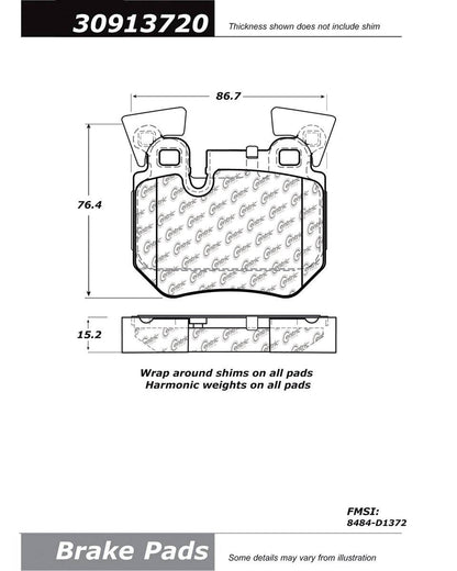 StopTech Sport Brake Pads With Shims And Hardware