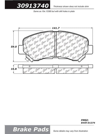 StopTech Sport Brake Pads With Shims And Hardware