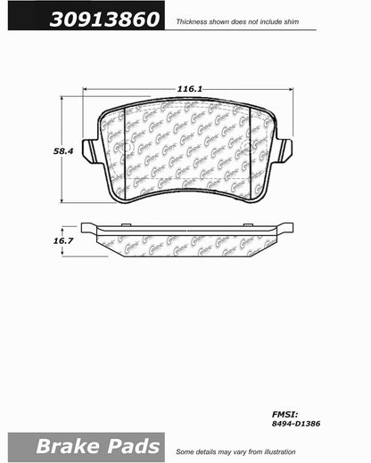 StopTech Sport Brake Pads With Shims And Hardware