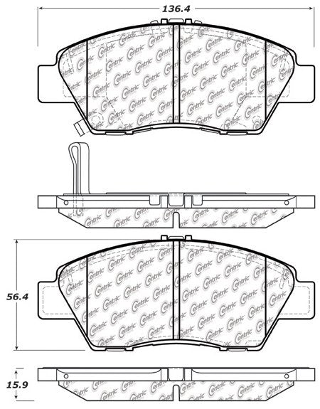 StopTech Sport Brake Pads With Shims And Hardware