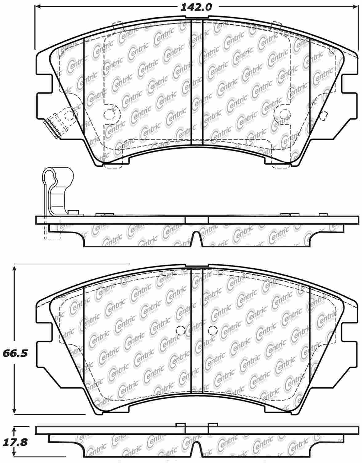 StopTech Sport Brake Pads With Shims And Hardware