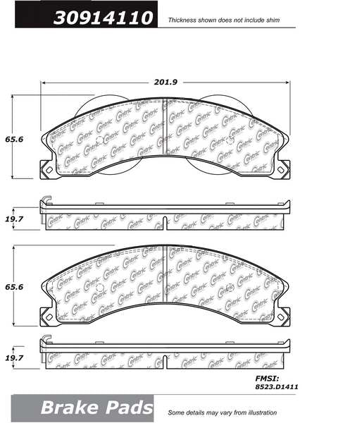 StopTech Sport Brake Pads w/Shims - Front 309.14110