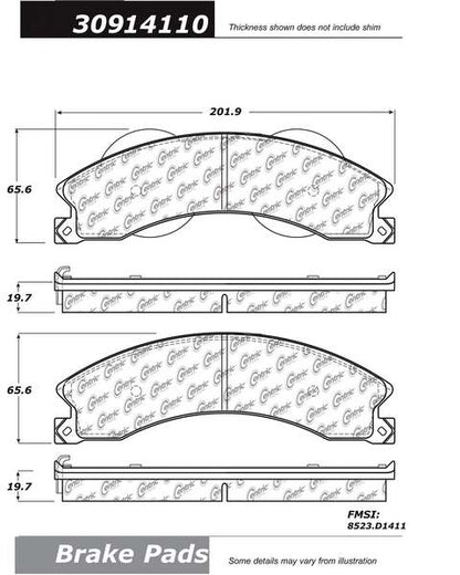 StopTech Sport Brake Pads w/Shims - Front 309.14110