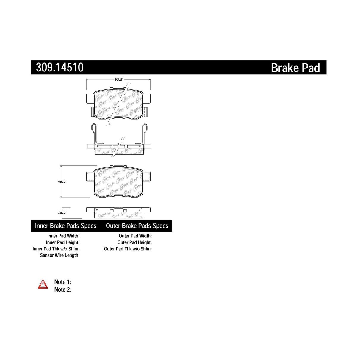 StopTech Sport Brake Pads With Shims And Hardware