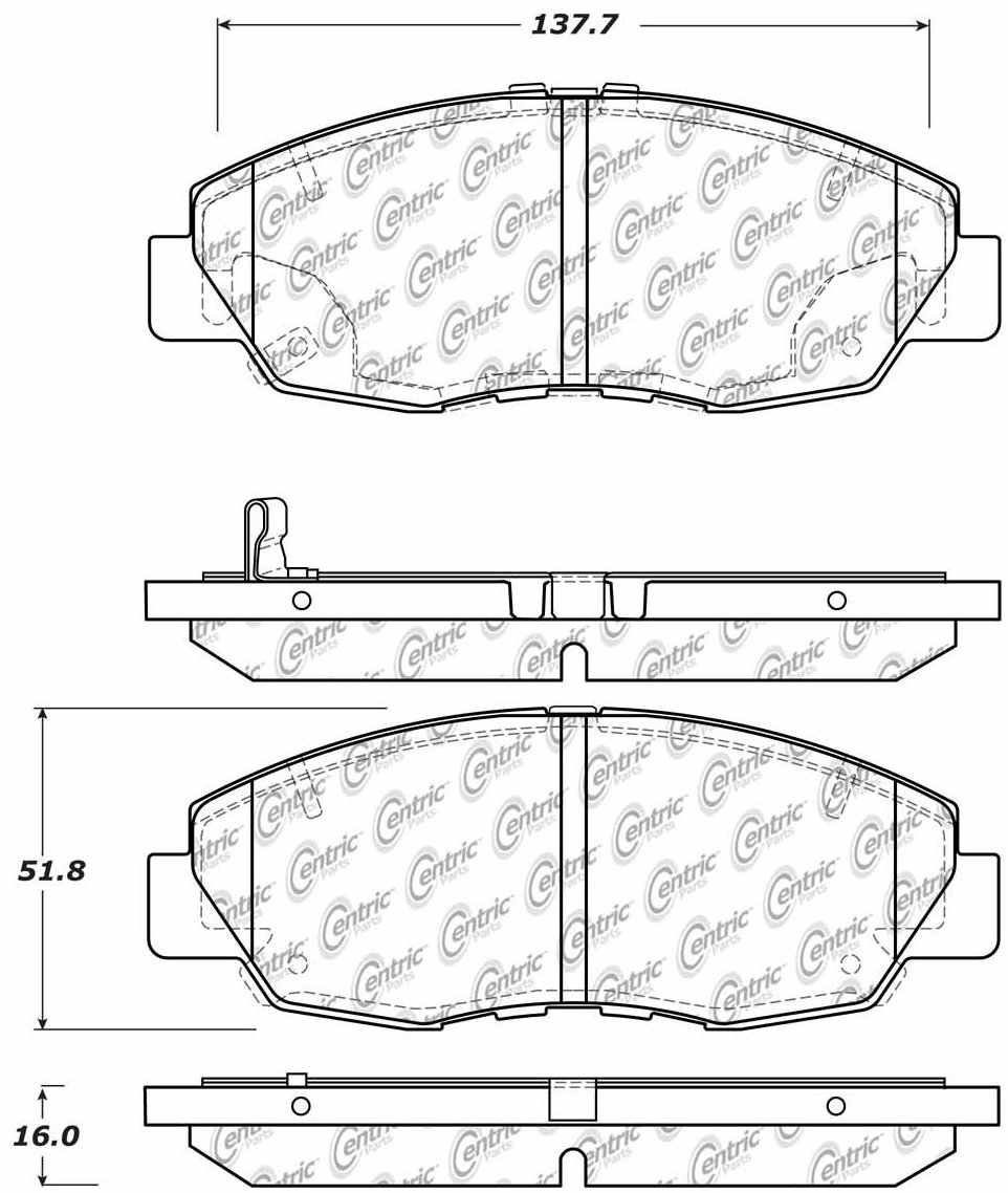 StopTech Sport Brake Pads With Shims And Hardware