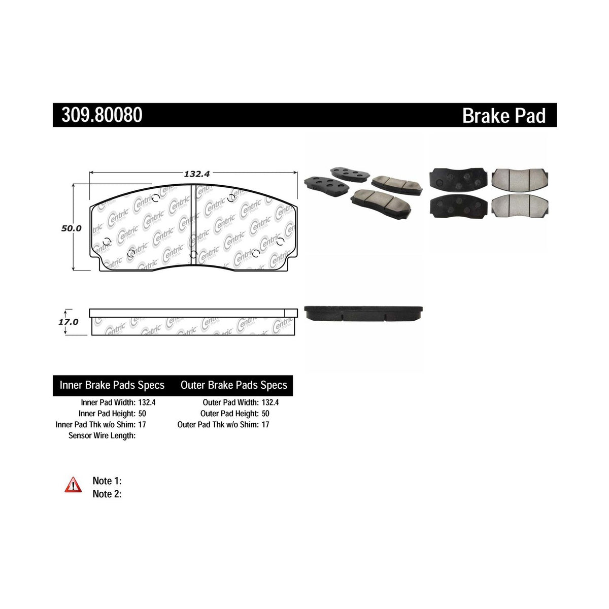 StopTech Sport Brake Pads With Shims