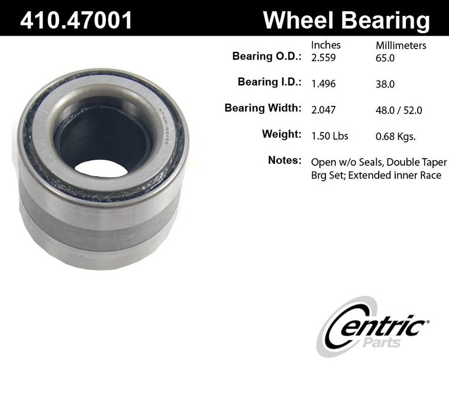 Centric Parts Premium Wheel Bearing and Race Set 410.47001