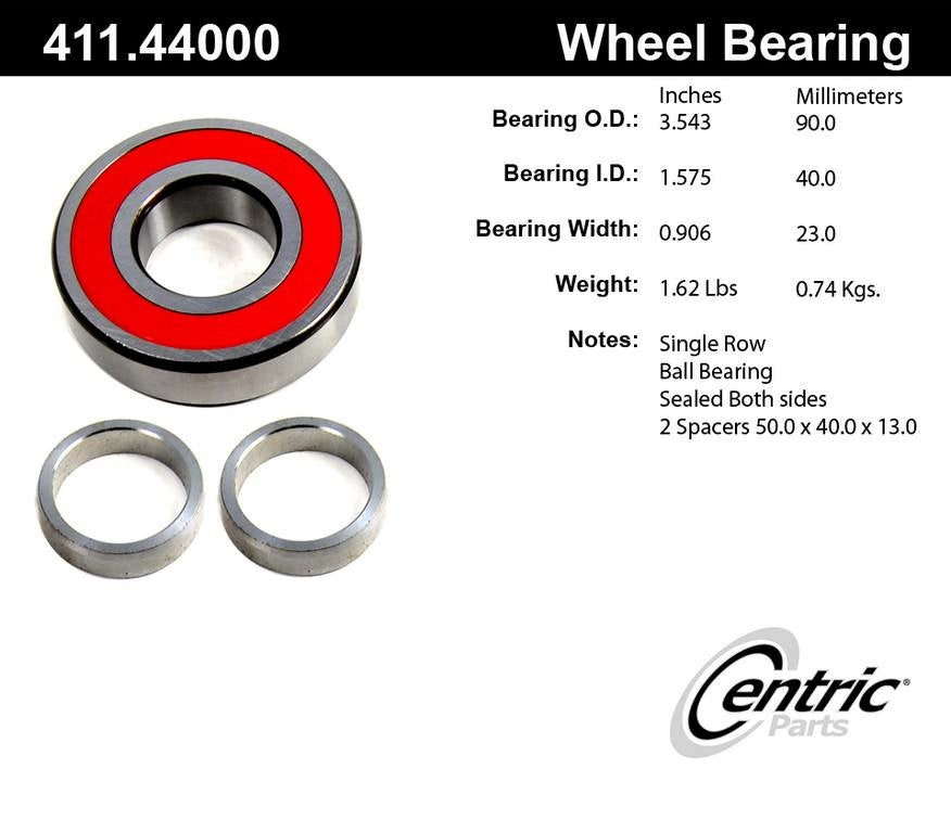 Centric Parts Drive Axle Shaft Bearing Premium Single Row for Toyota 4Runner 2000-1995 411.44000