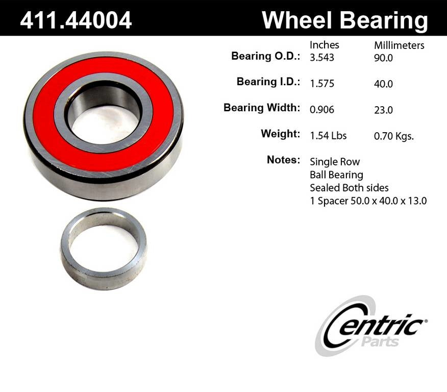 Centric Parts Drive Axle Shaft Bearing Single Row Premium for 2000-1984 Toyota 4Runner 411.44004