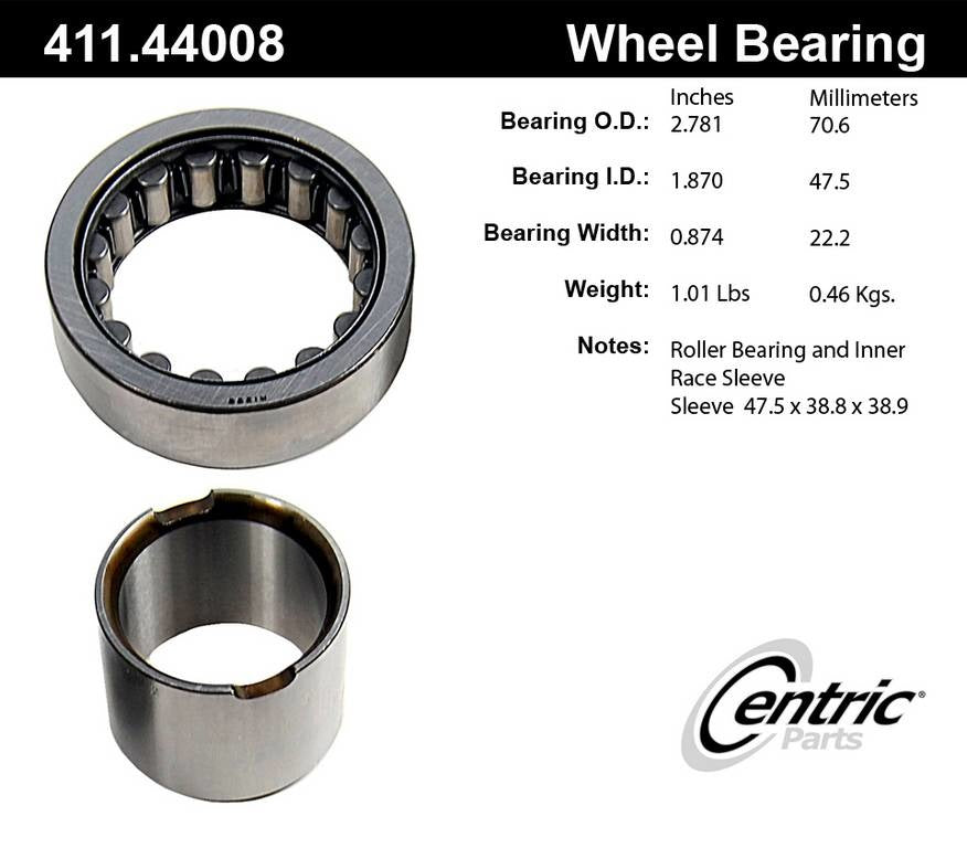 Stoptech Centric Premium Ball Bearing - Rear 411.44008