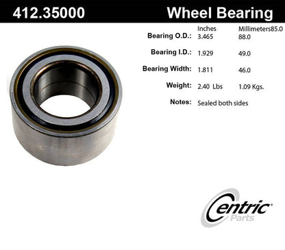 Centric Parts Wheel Bearing 412.35000E