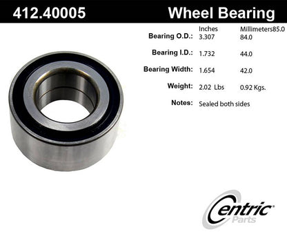 Centric Parts Wheel Bearing 412.40005E