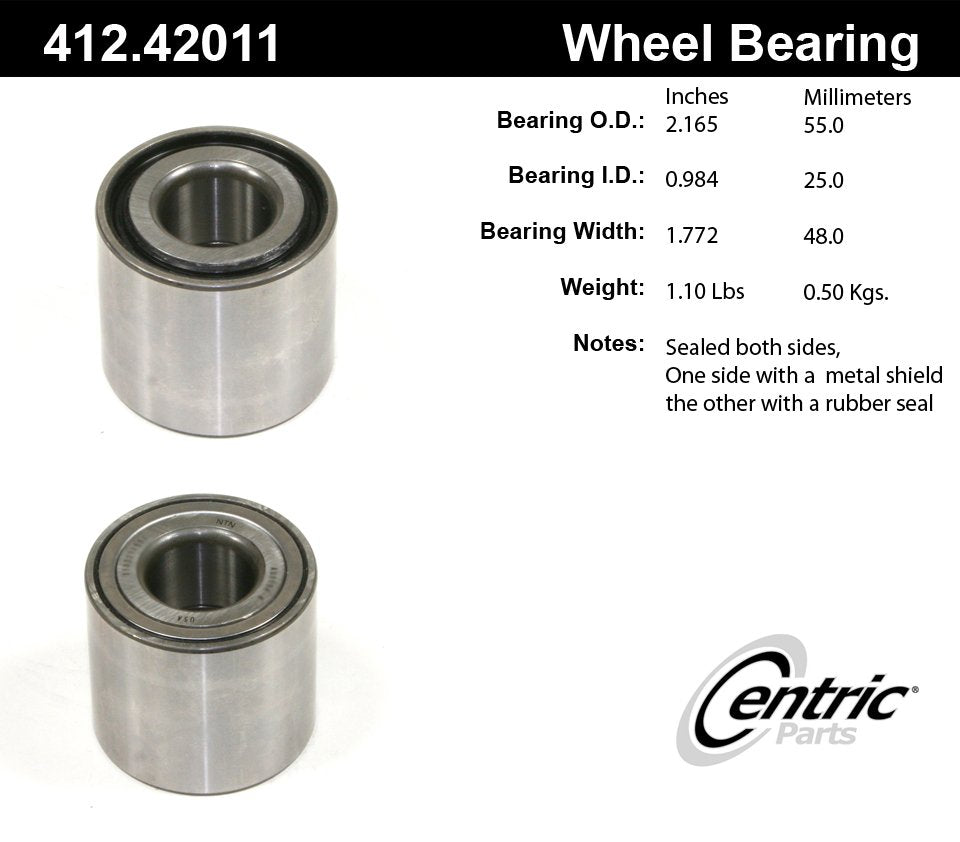 Stoptech Centric Premium Ball Bearing - Rear 412.42011