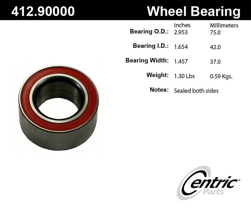 Stoptech Centric 92-96 BMW 8 Series Rear Axle Shaft Premium Ball Bearing 412.90000