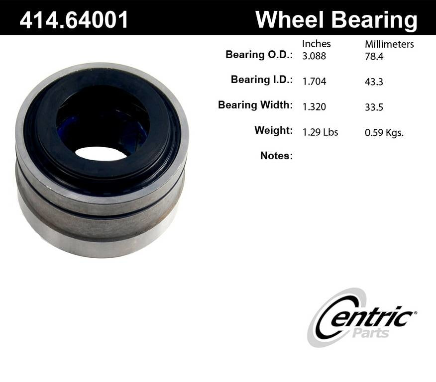 Centric Parts Premium Axle Shaft Repair Bearing 414.64001