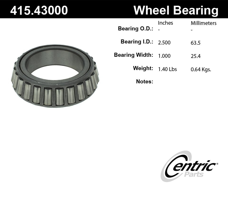 Centric Parts Premium Bearing Cone 415.43000