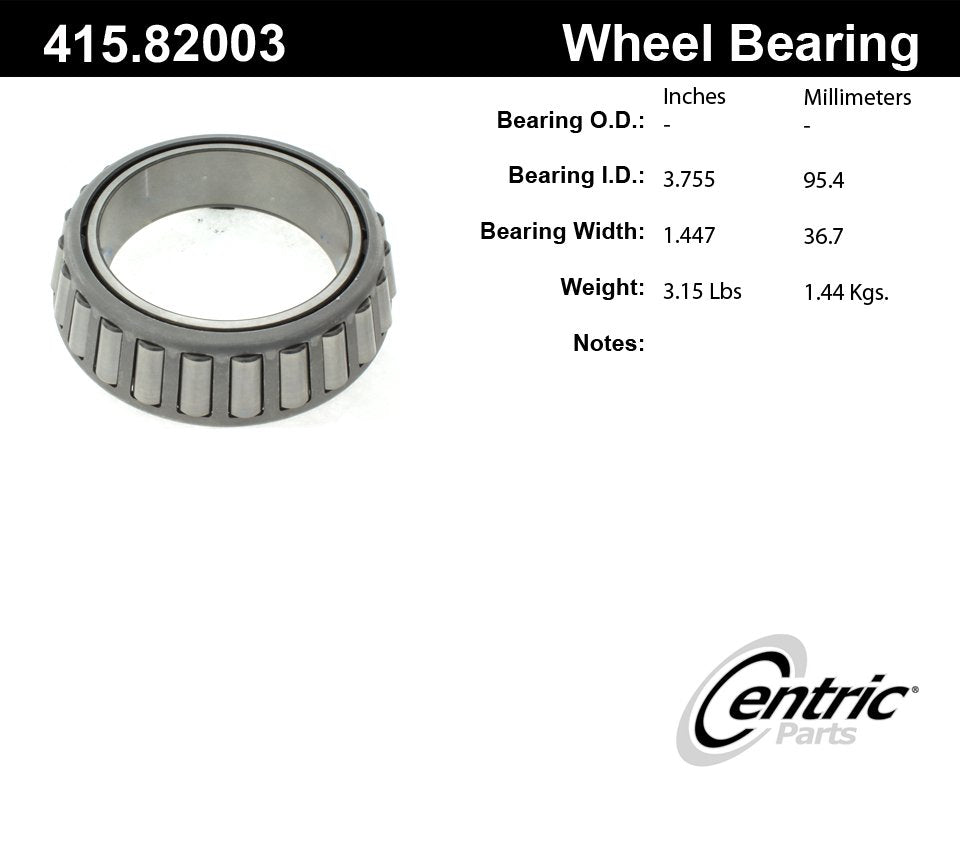 Stoptech Centric Premium Tapered Bearing Cone - Rear Inner 415.82003