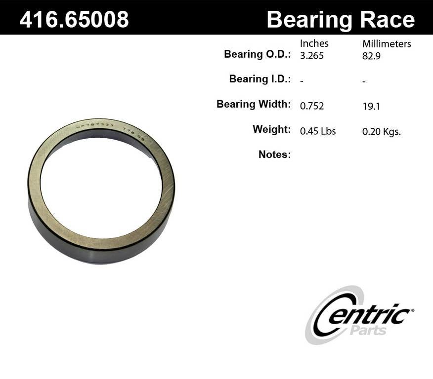 Centric Parts Wheel Bearing Race with Deep-Groove Construction 416.65008