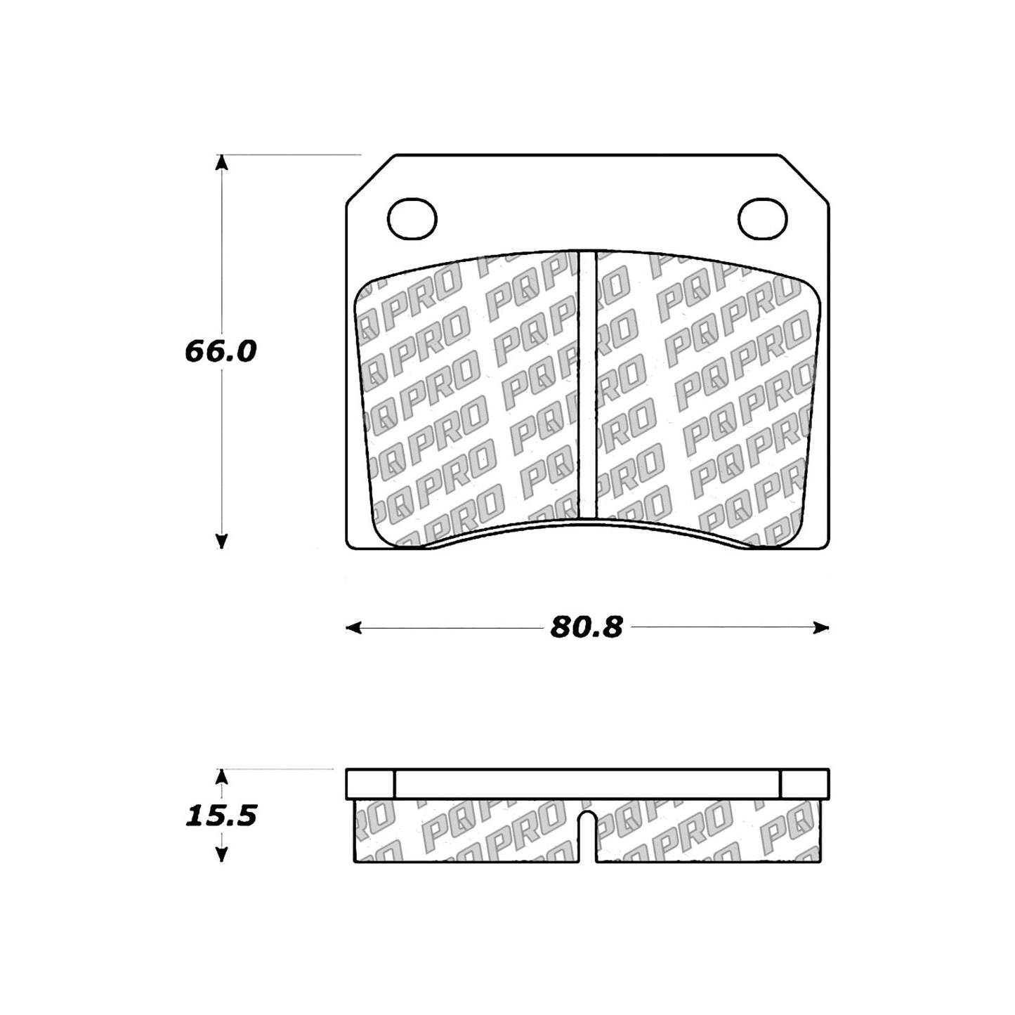 Centric Parts Disc Brake Pad Set PQ PRO with low-dust formulas 500.00090