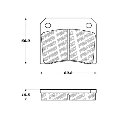Centric Parts Disc Brake Pad Set PQ PRO with low-dust formulas 500.00090