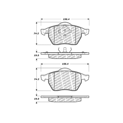 Centric Parts Disc Brake Pad Set with Low-Dust Formula 500.06870