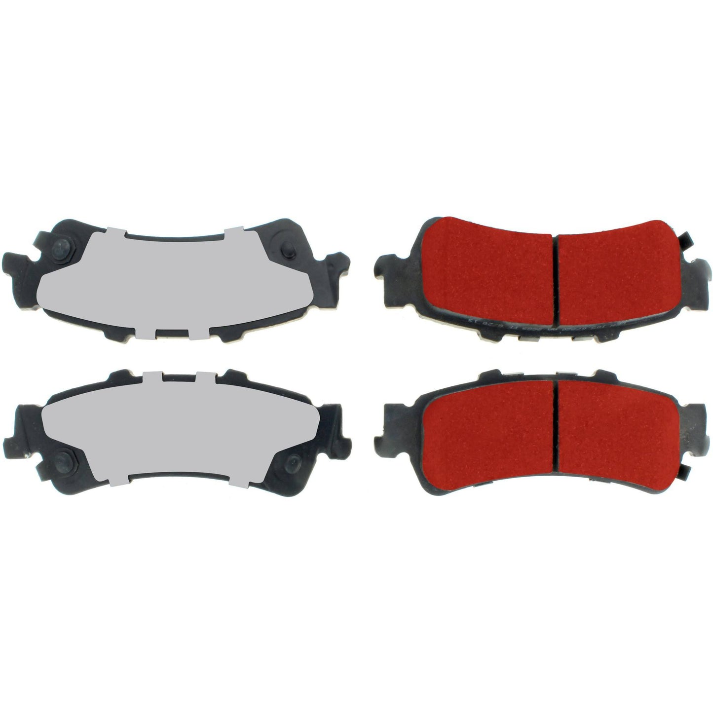 Centric Parts Disc Brake Pad Set PQ PRO low-dust with multi-layer shims