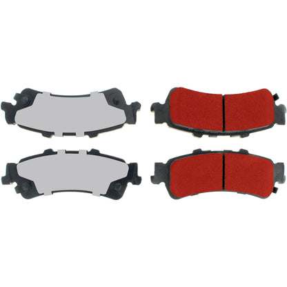 Centric Parts Disc Brake Pad Set PQ PRO low-dust with multi-layer shims