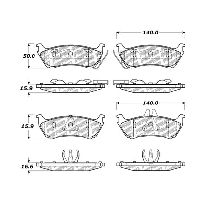 Centric Parts Disc Brake Pad Set 500.08750