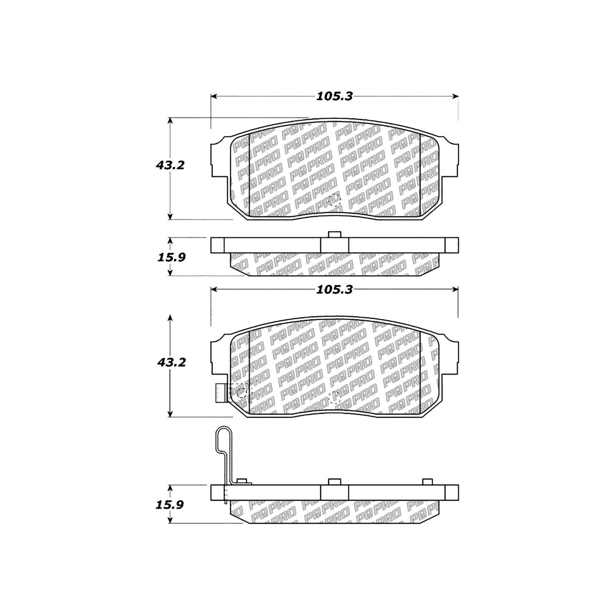 Centric Parts Disc Brake Pad Set with Low-Dust Formula for 500.09000