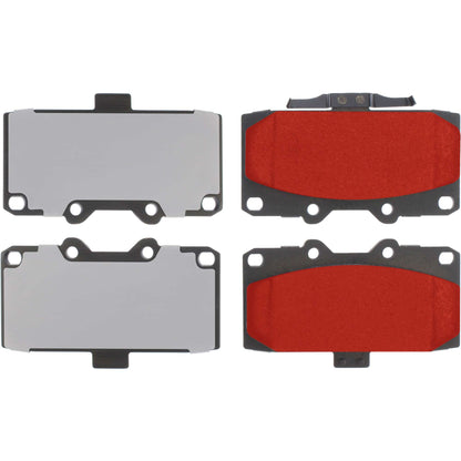 Centric Parts Disc Brake Pad Set PQ PRO low-dust with multi-layer shims 500.11820