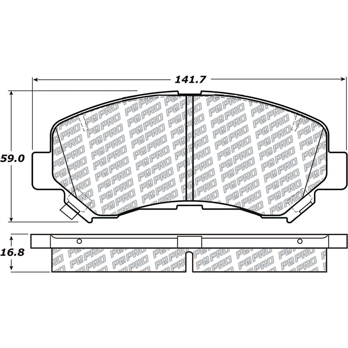 Centric Parts Disc Brake Pad Set with Low-Dust Formula 500.13740
