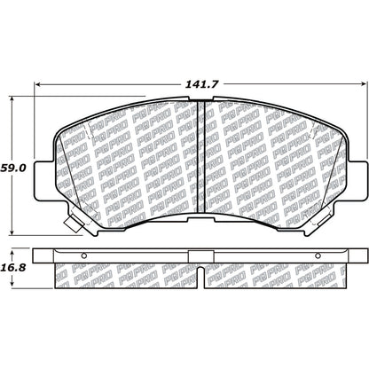 Centric Parts Disc Brake Pad Set with Low-Dust Formula 500.13740