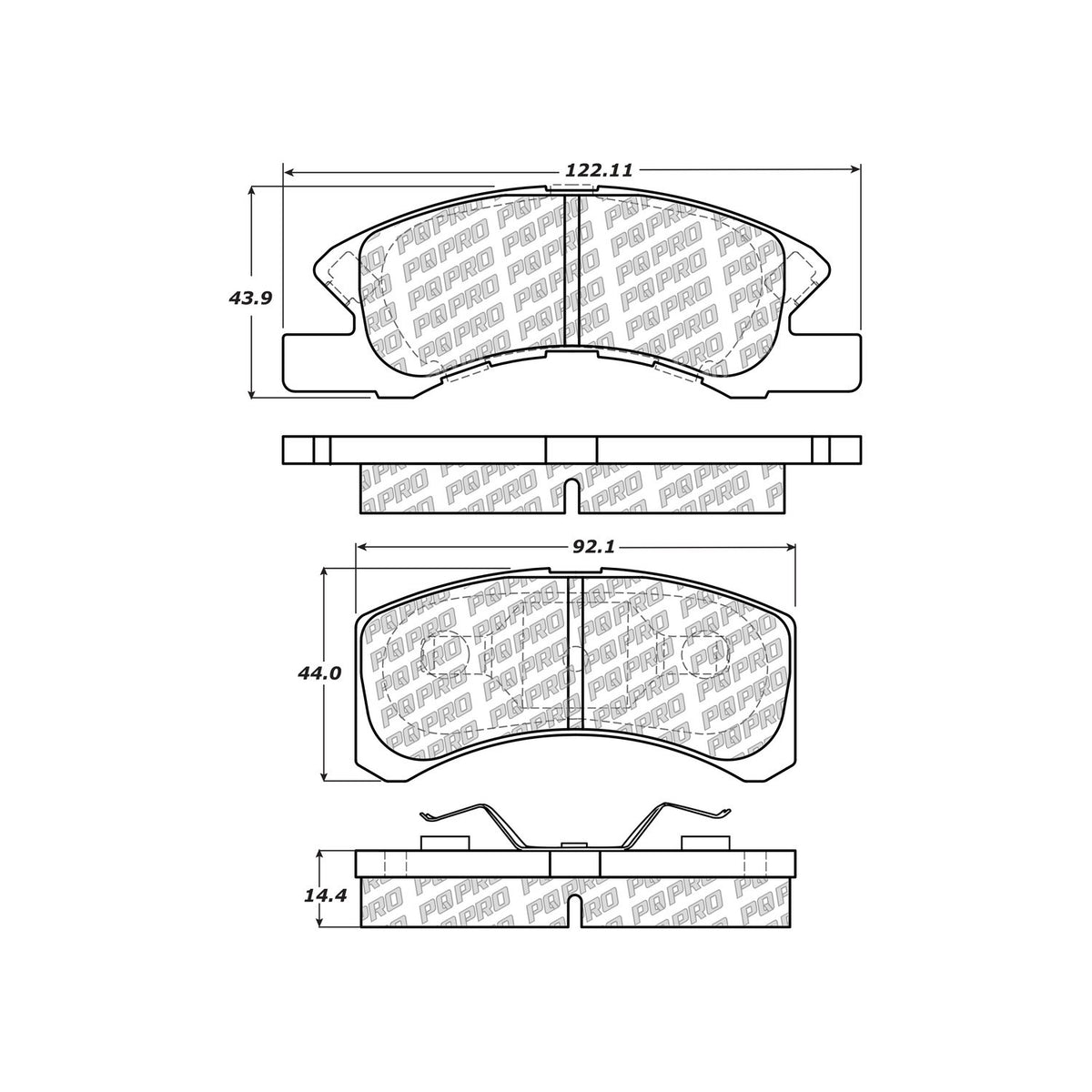 Centric Parts Disc Brake Pad Set PQ PRO 500.17310