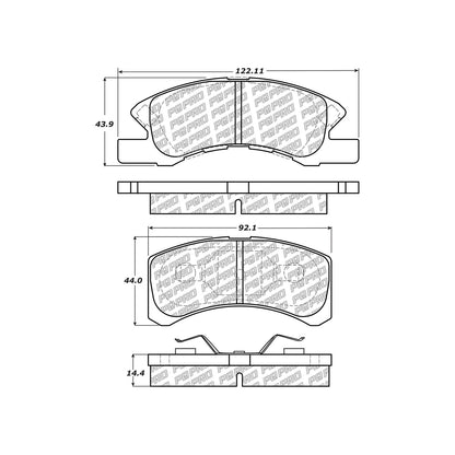 Centric Parts Disc Brake Pad Set PQ PRO 500.17310