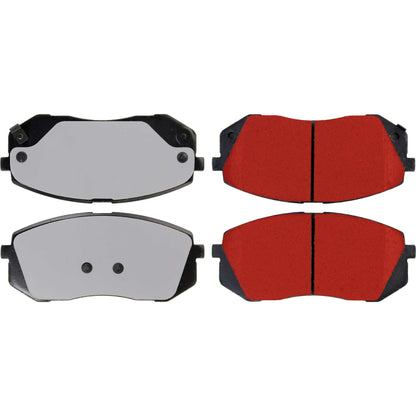 Centric Parts Disc Brake Pad Set PQ PRO low-dust with multi-layer shims