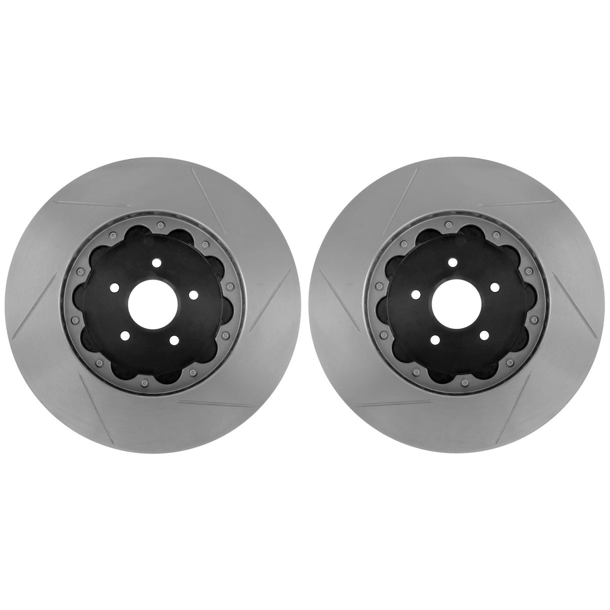 StopTech 14-17 Dodge Viper (Excl TA Model) AeroRotor 2pc Slotted and Zinc Plated Rear Rotor (Pair) 81.263.9932