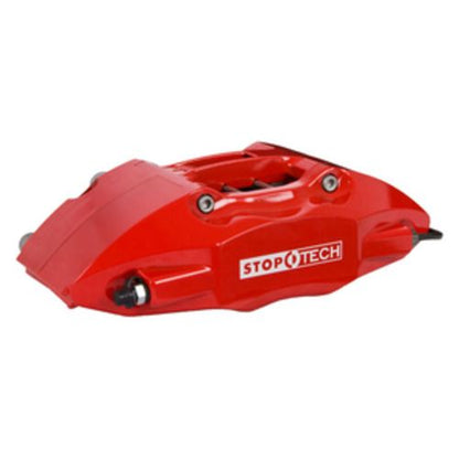 StopTech Big Brake Kit; Red Caliper, Slotted One-Piece Rotor, Front