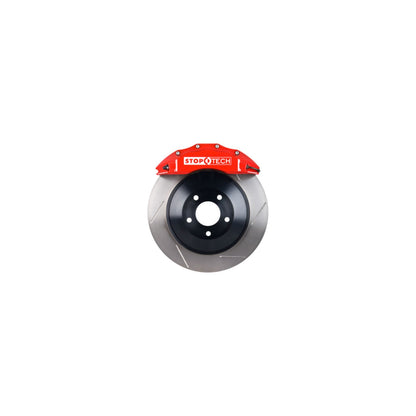StopTech Big Brake Kit; Red Caliper, Slotted One-Piece Rotor, Front