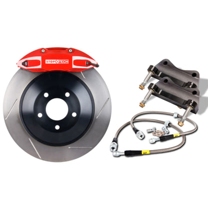 StopTech  Big Brake Kit; Red Caliper, Slotted One-Piece Rotor, Front